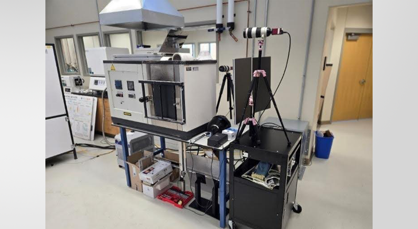 The cold-top furnace set up at the University of Toledo, Ohio, USA.